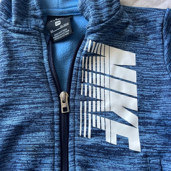 Nike Toddler Blue Heather Full-Zip Hooded Jacket - Picture 2 of 8